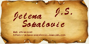 Jelena Šopalović vizit kartica